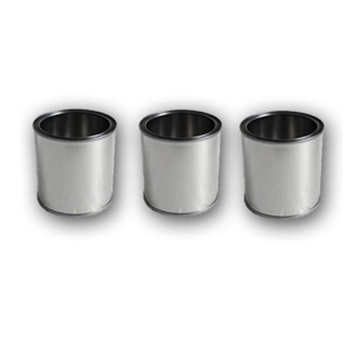 3x Brennstoffdosen Dosen aus Weißblech 0,25L inkl Deckel für Gel oder Bio Ethanol