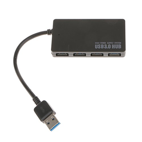 MagiDeal 4-Port USB 3.0 Hub 5 Gbps Portable Compact für Mac PC Laptop Notebook Desktop, Systemvoraussetzungen windows XP, vista, win7, Mac OS (10.X or above)