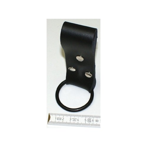 Spar-Set 2 Stück: Hammerhalter / Ratschenhalter / Holster für Taschenlampen, Werkzeuge etc. aus echtem Leder mit rundem Stahlbügel - 4