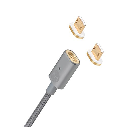 DigitalOME Magmi Pro Cable con im n magn tico con dos conectores Micro Usb 2 0 para Samsung Sony Xiaomi LG HTC - 1 2m 2 4A Color Gris reviews DigitalOME Magmi Pro Cable con im n magn tico con dos conectores Micro Usb 2 0 para Samsung Sony Xiaomi LG HTC - 1 2m 2 4A Color Gris