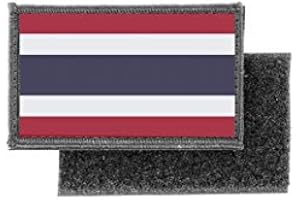 AKACHAFACTORY toppe toppa patch bandiera stampado applique banderina thailandia