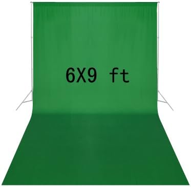 Square Perfect 5027 6 X 9 Feet Premium Chromakey Screen Economy Muslin Backdrop, Green
