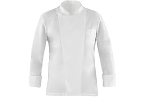 GIBLOR'S - Giacca Raul Uomo per Chef, Cuoco, in Cotone Elasticizzato, Collo Coreano, Disponibile in Diversi Colori e Dimensioni