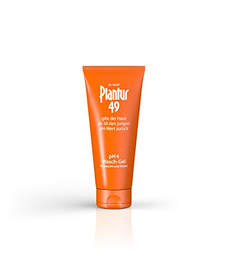 Plantur 49 Wasch-Gel, 2×200 ml, altersgerechte Hautpflege für die Haut ab 50 mit pH4 - 3