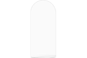 AIBIIN 1 x 2,1 m weißer Bogen, Wandhintergrund, runde Oberseite, einfarbig, runder Rand, Rahmenabdeckung, 2-seitige Passform, Hintergrundständer für Hochzeit, Babyparty, Geburtstag, Brautparty, Event,