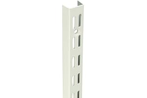 WATSON LOK TWIN SLOT SHELVING 430mm White Watson Twin Slot Shelving Upright