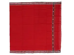 Handloom Saga Sambalpuri Pure Cotton Handwoven Gamcha / Bath Towel of 2 Meters in RED Colour for Men Women Boys & Girls. CTGAM-17