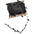 PSL 10m Artificial Leaf String Flowers Vine Wall Hanging Silk Flower Garland Wedding Party Decoration Wreath Decorative DIY Craft (Black), 10