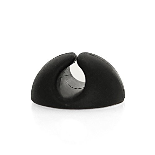 20 Stk. Kabelclip Schwarz Selbstklebend für Kabel <6mm Durchmesser Halterung Telefonkabel USB Kabel - 2