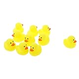 MagiDeal 10 Stück Baby Badespielzeug Quietscheente Gummiente Gelbe Enten - 7