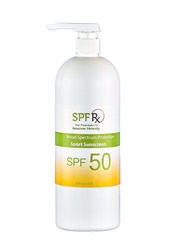 SPF Rx SPF 50 Bulk Sunscreen Mineral Sun Cream With Zinc Oxide & Titanium Dioxide, Broad Spectrum Protection, Fragrance & Reef Safe, 1 Quart (0.946 Litre)
