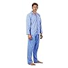 Mens-Tradizionale-A-Maniche-Lunghe-pigiama-NAVY-Grigio-o-blu-Misure-S-M-L-XL-XXL
