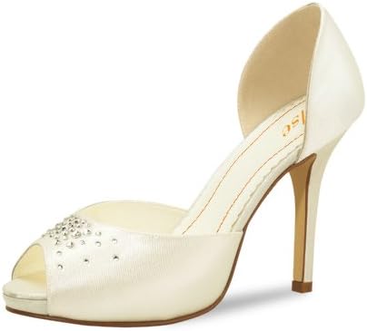 Elsa Coloured Shoes Women’s Pina Colada Peep-Toe Off-White Size: 3.5