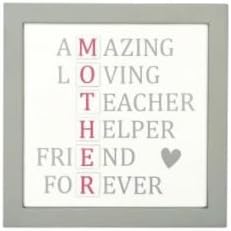 MOTHER Letters tile definition sign plaque for GIFT PRESENT Mum