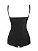Burvogue Women's Clip&Zip Latex Tummy Control Body Shapewear (XX-Large, Black)
