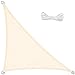 Produktbild CelinaSun Sonnensegel, Sonnenschutz Garten Balkon und Terrasse PES Polyester Wetterschutz wasserabweisend imprägniert Schattenspender 0011684 Dreieck rechtwinklig 4 x 4 x 5,65 m creme weiß