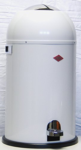 Wesco Kickmaster soft weiss 33-Liter Mülleimer + 56 Stück optimal passende Müllbeutel - 2