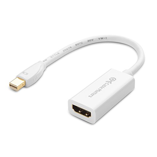 Cable Matters® Gold überzogene Mini Displayport (Thunderbolt™ Port kompatibel) auf HDMI Mann zum weiblichen Adapter in Weiß Cable Matters® Gold überzogene Mini Displayport (Thunderbolt™ Port kompatibel) auf HDMI Mann zum weiblichen Adapter in Weiß