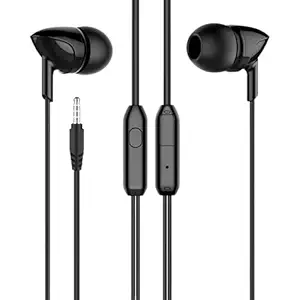 Future Cellular Bass Wired Sports, Running, Gym, in Ear Earphones, Headsets, Hands-Free with Mic and Remote Control (Black)