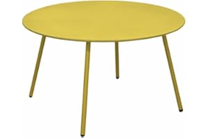 Proloisirs Table Basse Jardin Ronde en Acier Rio 70 cm