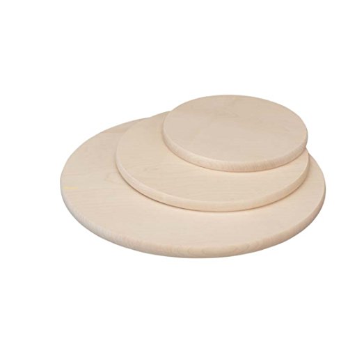 Schinkenteller, Holzteller, Schneidebrett rund aus nachhaltig hergestelltem FSC-zertifizierten Ahorn, Brettgröße:20 cm Durchmesser - 4