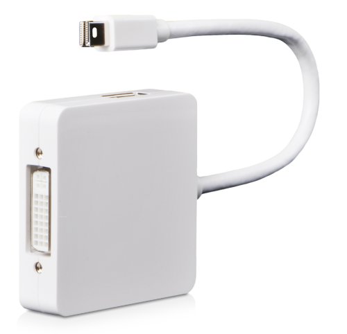 Donzo mini DisplayPort 19-polig auf HDMI Buchse + DVI + DisplayPort für Apple MacBook/MacBook Air/MacBook Pro/iMac/Mac mini/Mac Pro weiß - 5
