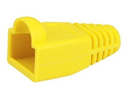 Technotech RJ45 Boots Plug for use in Network Patch Cables (50 pcs, Yellow)