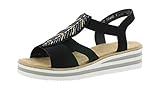 Rieker V02C1 Damenschuhe Damen Frauen Sandalen,Keilsandalen,Sandalette,Keilabsatz,Sommerschuh,bequem