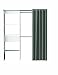 Produktbild demeyere 198454 Kleiderschrank Chicago mit anthraziten Vorhang Breitenverstellbar 168 x 187 x 50 cm, weiß