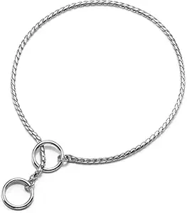 Dog Trust Choke Chain Training Dog Collars Snake Choker Pet Show Collar Snake Choke Chain Dog Choker Collar 1 Piece X-Large, Silver