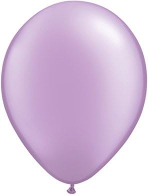 Pearl Lavender 6" Latex Hearts Qualatex Balloons x 5