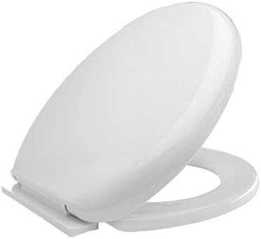 NEW WHITE OVAL PLASTIC TOILET BATHROOM WASHROOM EASY SEAT QUICK RELEASE