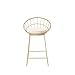 Produktbild Einfache Barhocker Schmiedeeisen Barhocker Goldhocker Moderne Esszimmerstuhl Metalldraht Nordic Barhocker Freizeit Café Tisch Stuhl mit Rückenlehne mit waschbaren Matte Kissen