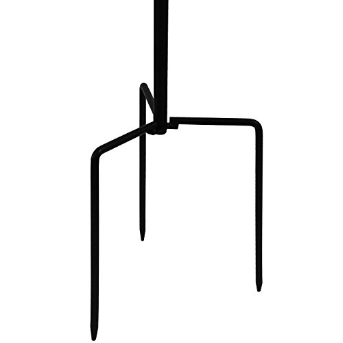 Doppel Windrad mit Standstab inkl. Erdspieß Antikbraun H208cm Metall Windmühle Windspiel Gartendekoration - 5