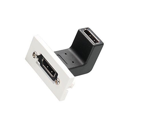 Lindy 60556 Display Doppelkupplung Snap-In Modul für Wanddosen schwarz - 2