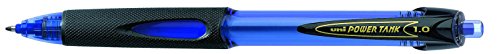 Kugelschreiber uni-ball® Powertank mit Druckmechanik, 0,4 mm, Schreibfarbe: (6, blau)