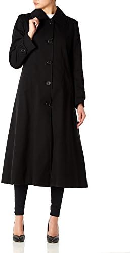 *SS13* Womens Ladies Full Length Plus Size Spring Coat (24, Black)