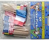 Heku729 Party 50 Cocktailspiesser Partysticks National Flag