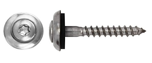 Preisvergleich Produktbild TWISTEC Spenglerschrauben 4,5 x 25 mm mit 15mm Dichtscheibe, Edelstahl A2, 200 Stück