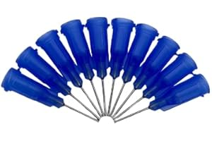 10 Cannucce di precisione Colle21 con punta in Metallo, cannuce calibro 22 GA, in acciaio inossidabile e plastica.