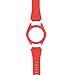 Produktbild Glowjoy Armband Kompatibel für Huawei GT Smart Watch,Weiche Silikon Wasserdicht Ersatz Classic Uhrenarmbänder Schweißfest Uhrband mit Schwer PC-Abdeckung Handschlaufe für Männer Damen (Rot)