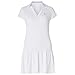 Sportkind Mädchen & Damen Tennis / Hockey / Golf Polokleid mit Rüschen, weiss, Gr. 122