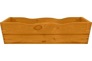 FKL DESIGN HOME DECO FKL Jardinière en Bois D8 Jardiniere Exterieur Grande Taille Jardiniere sur Pieds Jardiniere Bois bac a Fleurs rectangulaire jardinieres Exterieur Noix D8 (64 cm)