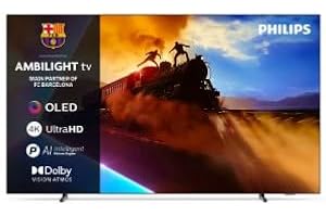Philips Ambilight 48OLED760 4K OLED Smart TV - 48-calowy wyświetlacz z silnikiem P5 AI Perfect Picture Engine Ultra HD, Titan OS, Dolby Vision i Atmos Sound - kompatybilny z Alexa i asystent głosowy