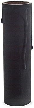 Lamps and Lights 4 inch candle tube with drips - black - 100mm