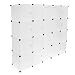 Produktbild BigButterflyde Regalsystem Kinderzimmerregal Spielzeugkiste Wäscheschrank Kleiderschrank Garderobenschrank Steckregalsystem mit 2 Kleiderstange, 20 Weiß Würfel,175 x 35 x 140 cm