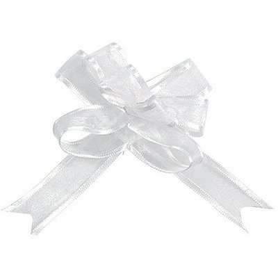 Selbstraffende einfarbige Organza-Schleifen 5er Pack
