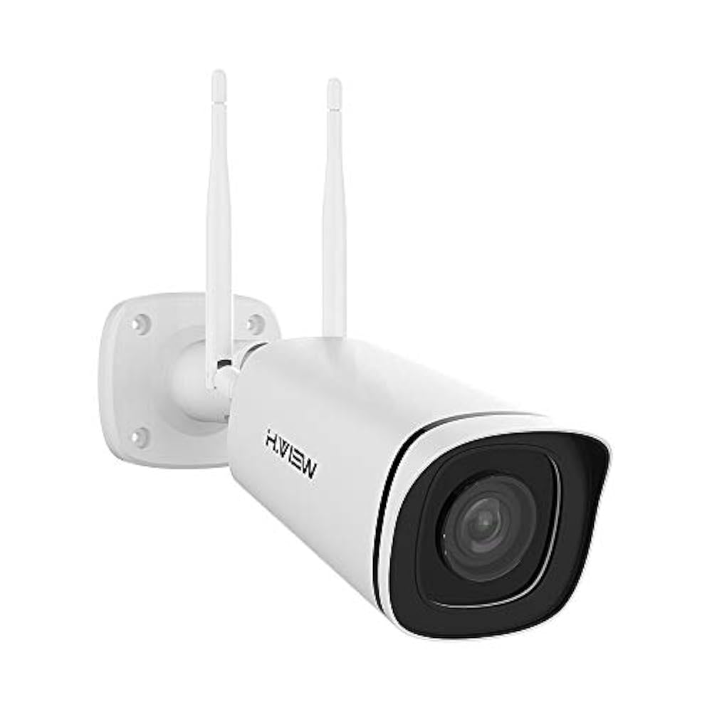 H.VIEW IP Kamera Außen 5MP Bunte Nachtsicht Funk Überwachungskamera ONVIF 2.4/5GHz Farbbild Sicherheitskamera Mikrofon Bewegungserkennung mit SD Slot(Max 128GB)