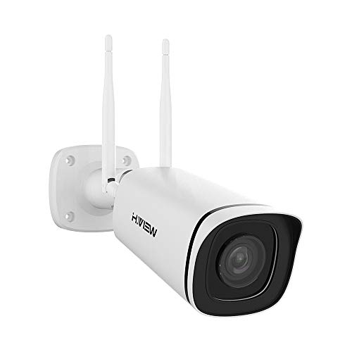 H.VIEW IP Kamera Außen 5MP Bunte Nachtsicht Funk Überwachungskamera ONVIF 2.4/5GHz Farbbild Sicherheitskamera Mikrofon Bewegungserkennung mit SD Slot(Max 128GB)