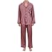 Produktbild B-commerce Paar Home Pyjamas Set Lässig Reine Farbe Langärmelige Gemütliche Lose Taste Revers Hemd Weites Bein Lange Hose